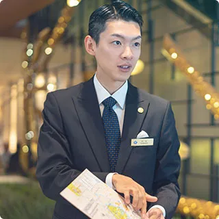 画像:男性が勤務する様子